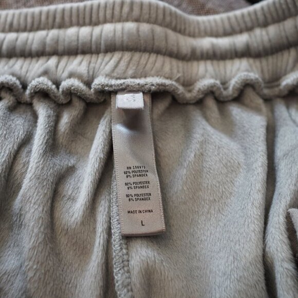 EUC Skims Velour Jogger Womens Size L Grey Lounger Athleisure Soft Zip Pocket Pa - Picture 10 of 11